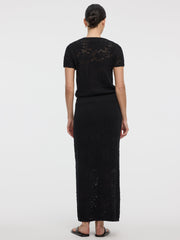 Pull-On Crochet Maxi Skirt