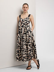 Sleeveless Maxi Dress with Contrast Straps