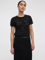 Short-Sleeve Crew-Neck Pullover