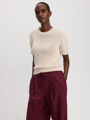 Short-Sleeve Crew-Neck Pullover