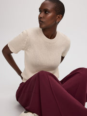 Short-Sleeve Crew-Neck Pullover