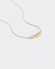 Stainless Steel Short Necklace with Tube Pendant