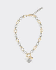 Two-Tone Chunky Link Chain Necklace