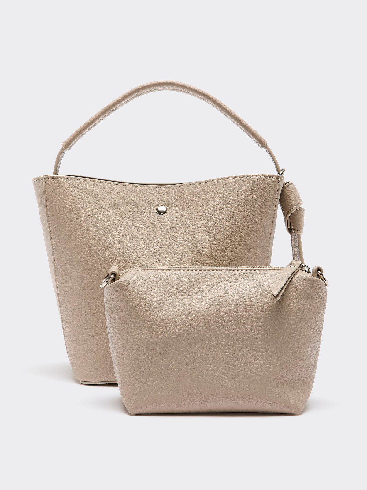 Faux Leather Bucket Bag