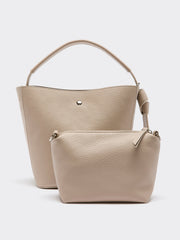 Faux Leather Bucket Bag