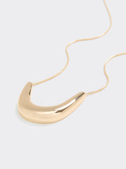 Long Necklace with U-Shaped Pendant