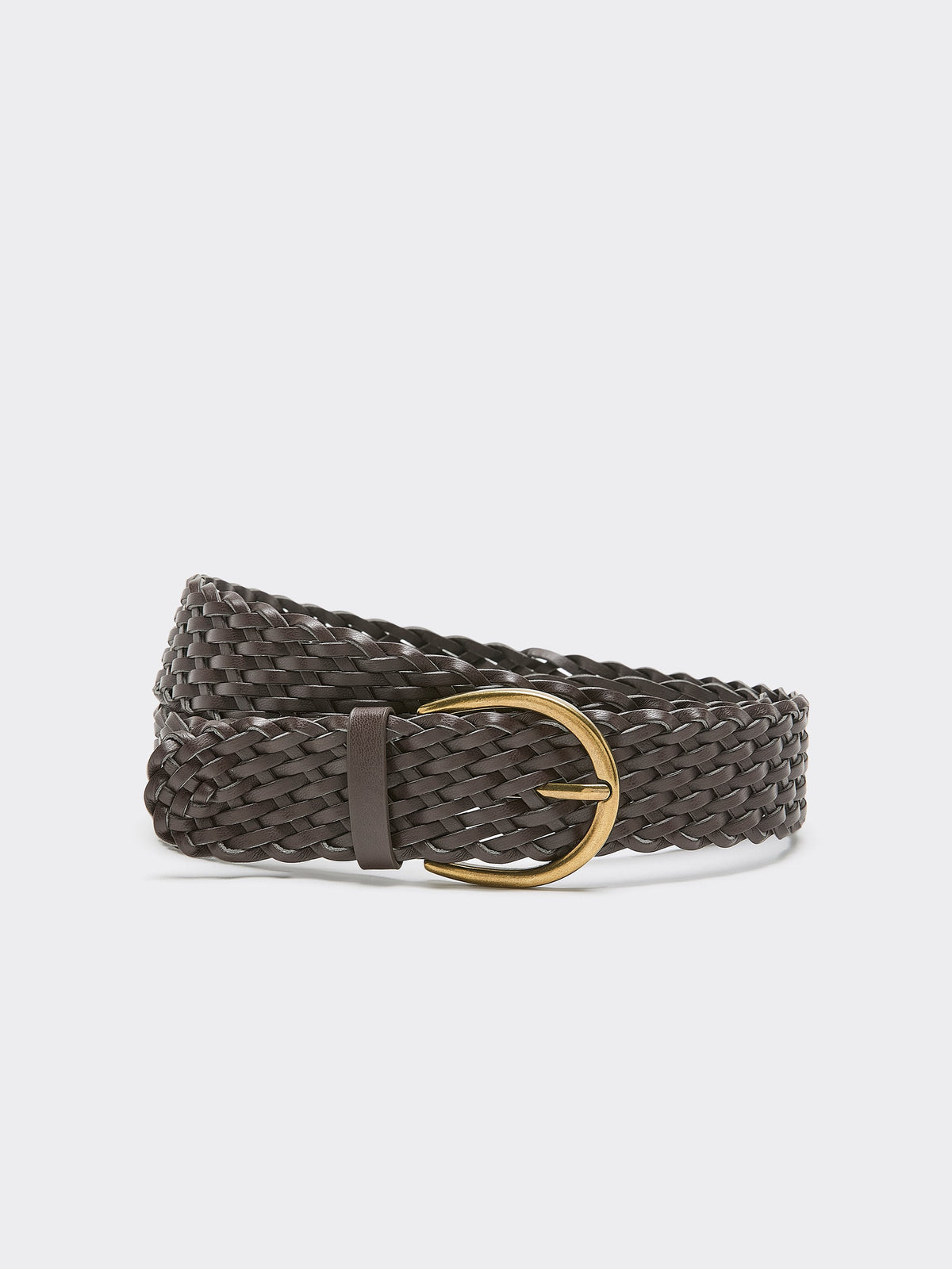 Braided Faux Leather Belt