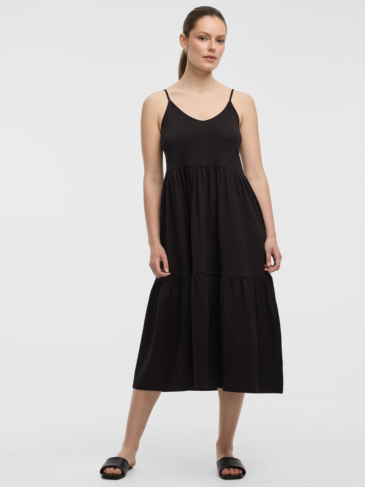 Sleeveless V-Neck Midi Dress