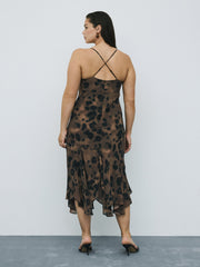 Sleeveless Maxi Dress with Cowl Neckline