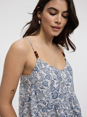Cropped V-Neck Peplum Cami