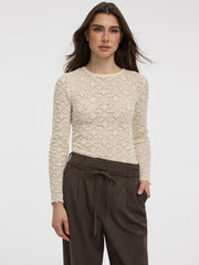 Long-Sleeve Lace Top