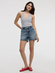 Striped Halter-Neck Tank