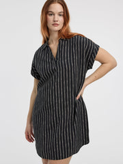 Short-Sleeve Shift Dress