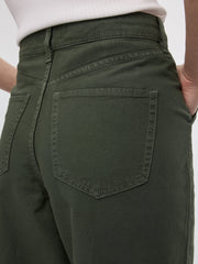 Wide-Leg High-Rise Cropped Pant