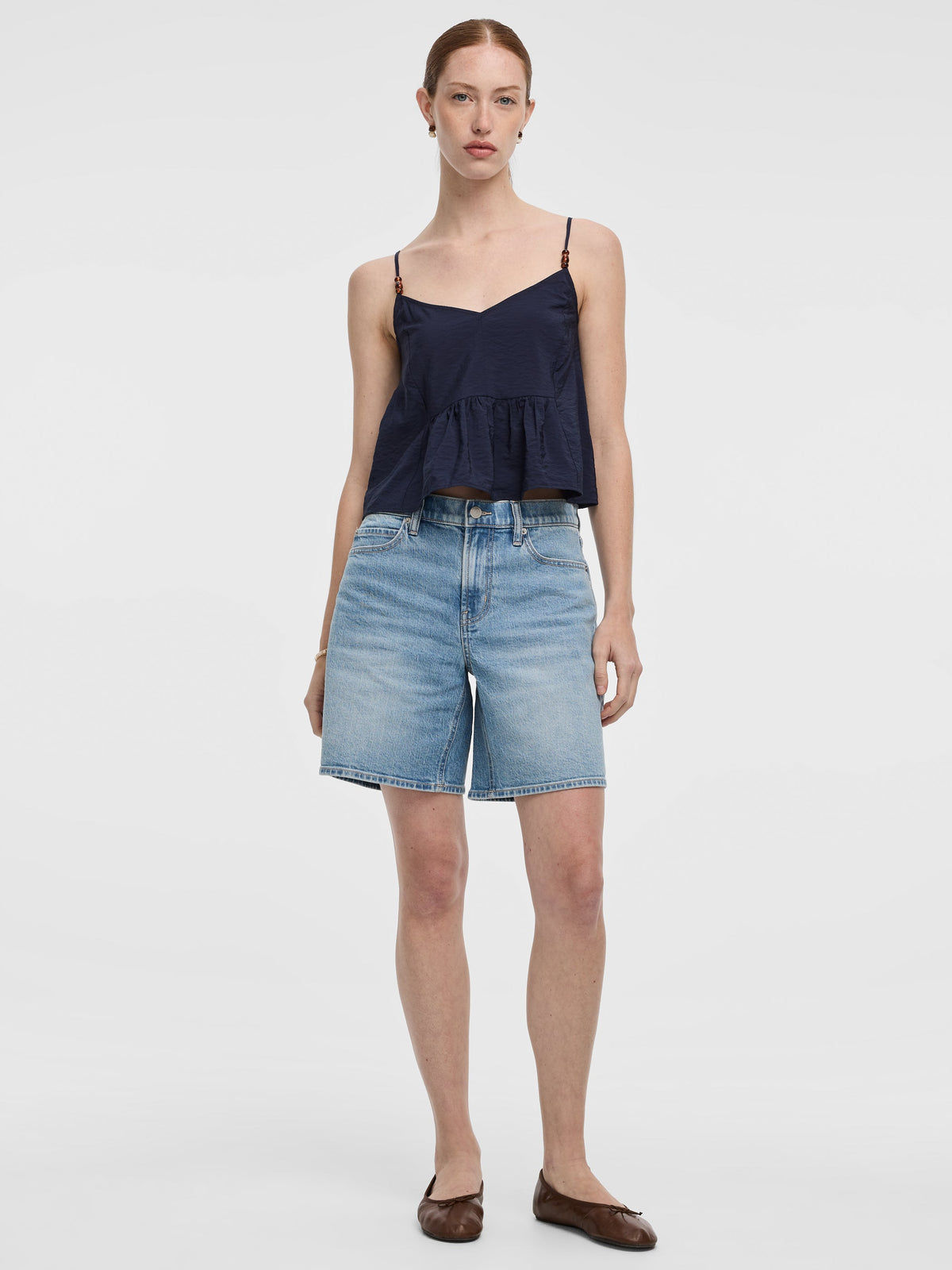 Mid-Rise Baggy Shorts