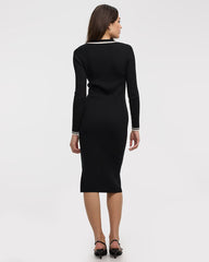 Bodycon Polo Midi Dress