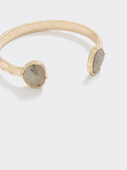 Open Cuff Bracelet with Semi-Precious Stones