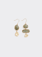Asymmetrical Stone Pendant Earrings