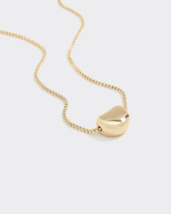 Stainless Steel Short Necklace with Half-Moon Pendant