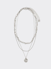 Multilayer Short Necklace with Pendant