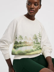 Long-Sleeve Crew-Neck French Terry Sweatshirt - Hyba