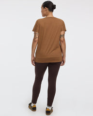 Crew-Neck T-Shirt with Twisted Front - Hyba