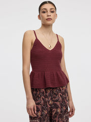 V-Neck Peplum Cami