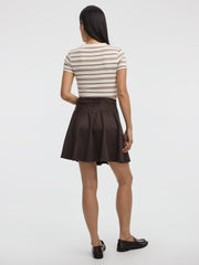 Faux-Suede A-Line Mini Skirt