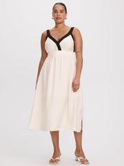 Sleeveless Sweetheart Midi Dress