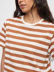 Striped Crew-Neck Boxy T-Shirt