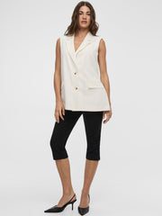 Relaxed-Fit Sleeveless Blazer