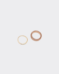 Metal and Resin Rings - Set of 2