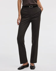 Straight-Leg High-Rise Plaid Pants - The Modern Stretch (R)