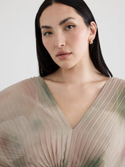 Maxi Dress with V Neckline