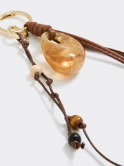Cord Bag Charm with Resin Piece