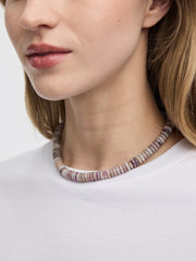Short Necklace with Disc Beads