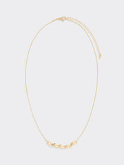 Stainless Steel Short Necklace with Twisted Beads