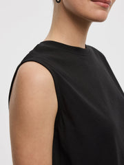 Crew-Neck Tank with Bubble Hem