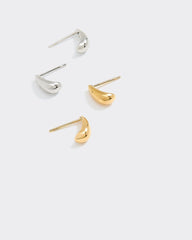 Stainless Steel Teardrop Earrings - 2 Pairs