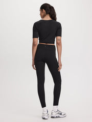 Legging with Cross-Over Waistband