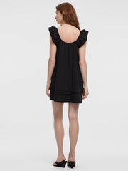 V-Neck Mini Dress with Ruffles