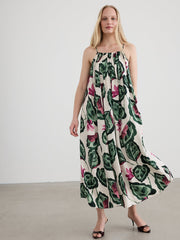Sleeveless Square-Neck Maxi Dress