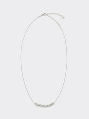 Stainless Steel Short Necklace with Twisted Beads