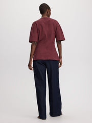 Crew-Neck T-Shirt with Metal Ring