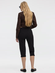 Slim-Leg High-Rise Capri Pants