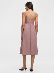 Sleeveless Midi Dress with Sweetheart Neckline