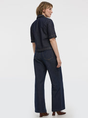 Short-Sleeve Denim Shirt
