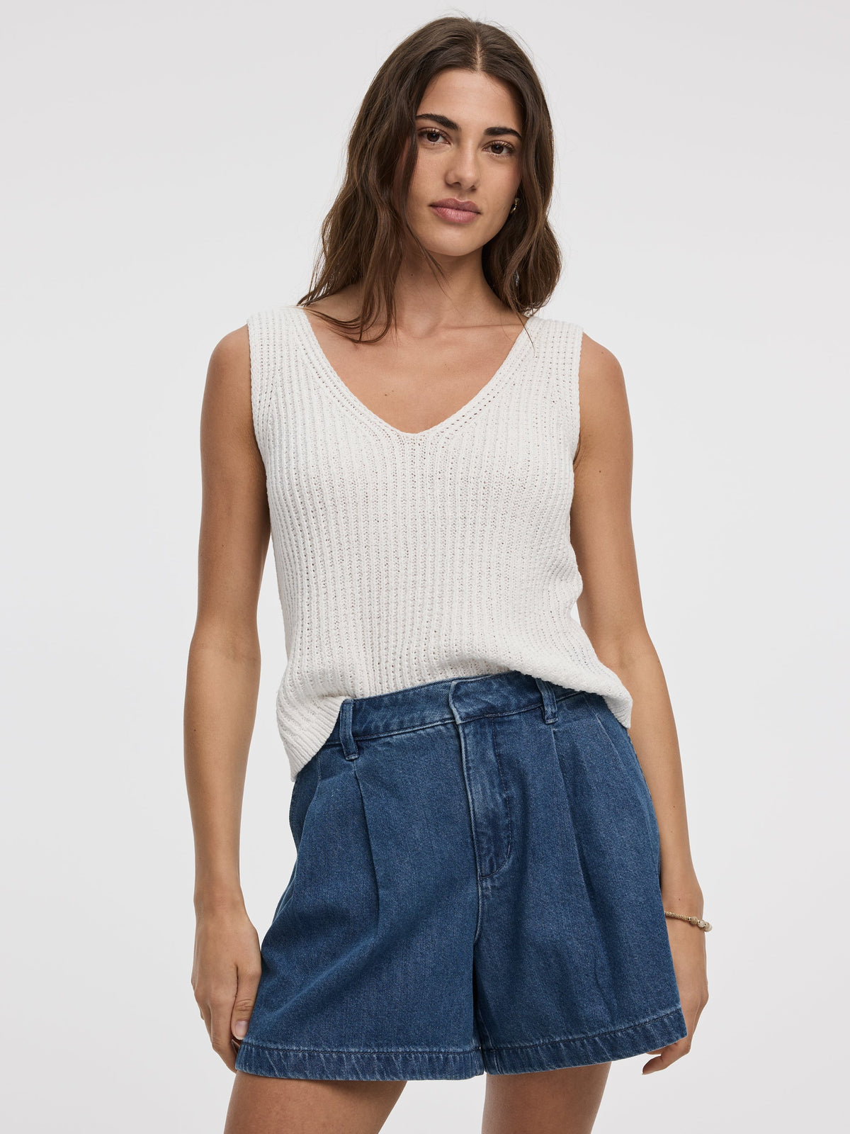V-Neck Ribbed Tank
