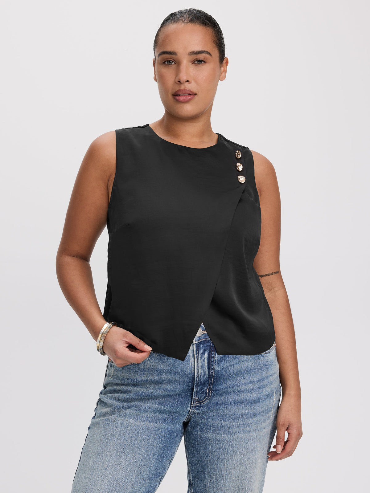 Sleeveless Wrap Top