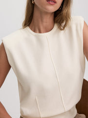 Sleeveless Crew-Neck Sweater Vest